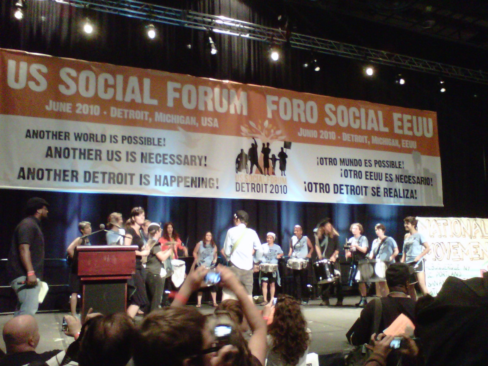 US Social Forum closing ceremony, Detroit, 2019